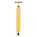 24K Gold Roller Vibrating Facial Massager Slimming Facial Skin Beauty Pulse Firming Face Massage Lift Tightening Wrinkle Bar