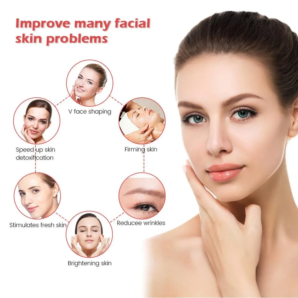 24K Gold Roller Vibrating Facial Massager Slimming Facial Skin Beauty Pulse Firming Face Massage Lift Tightening Wrinkle Bar